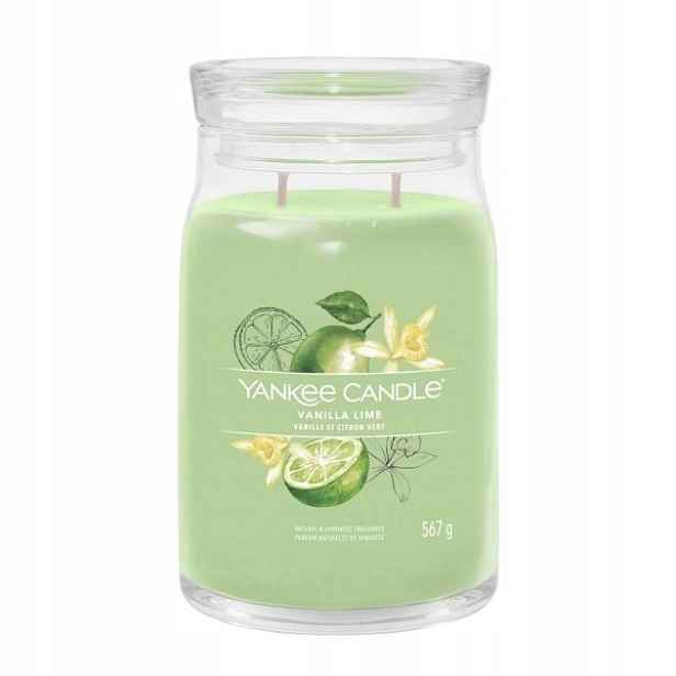 Yankee Candle Velká vonná svíčka Signature Vanilla Lime 567 g