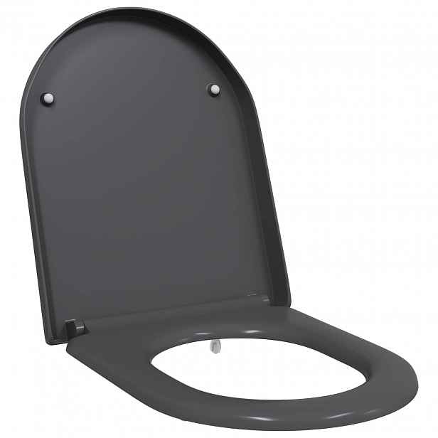 vidaXL Toaletní prkno Antracit 49 x 36 x 4 cm Duroplast