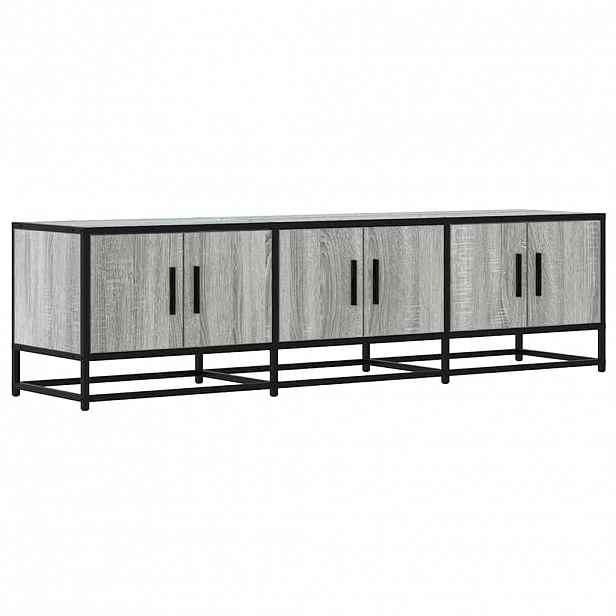 vidaXL TV skříňka šedá sonoma 150 x 35 x 41 cm kompozitní dřevo a kov