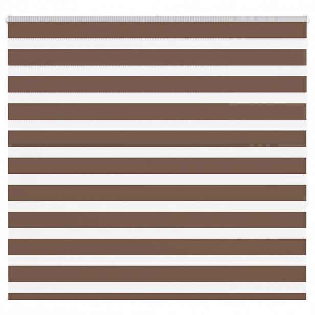 vidaXL Zebra roleta hnědá 165x150 cm šířka látky 160,9 cm polyester