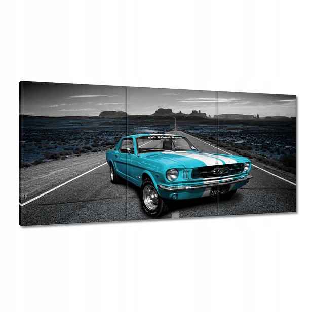Obrazy 120x60 Modrý Ford Mustang