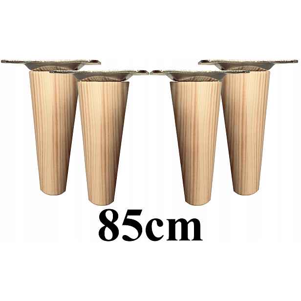 Nohy Nožky dřevěné zúžené 85 cm 4ks plechy