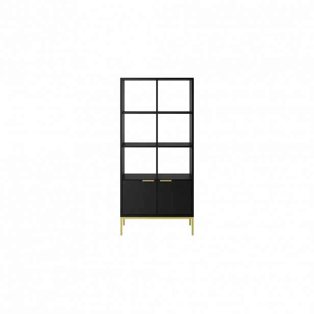 RAUMHIRSCH FURNITURE KNIHOVNA Austin černá 40/171,3/80 cm