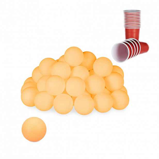 Relaxdays MÍČKY Orange 48ks-Set plast 38 mm