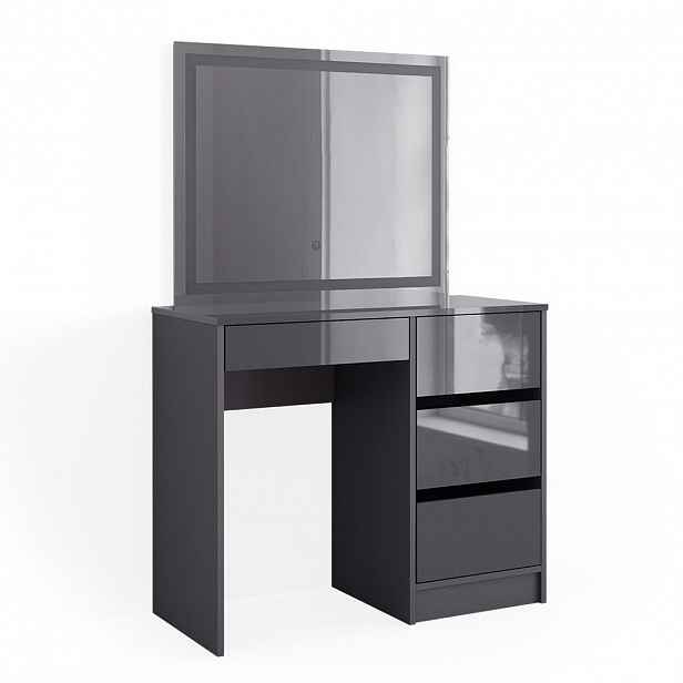 Vicco TOALETNÍ STOLEK Sherry Antracit 90 cm se zrcadlem LED
