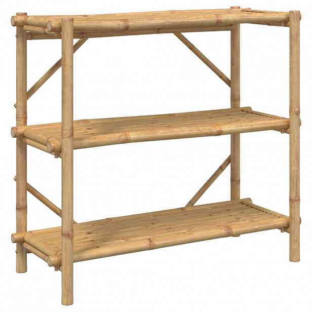 vidaXL Regál se 3 policemi 100 x 40 x 90 cm bambus