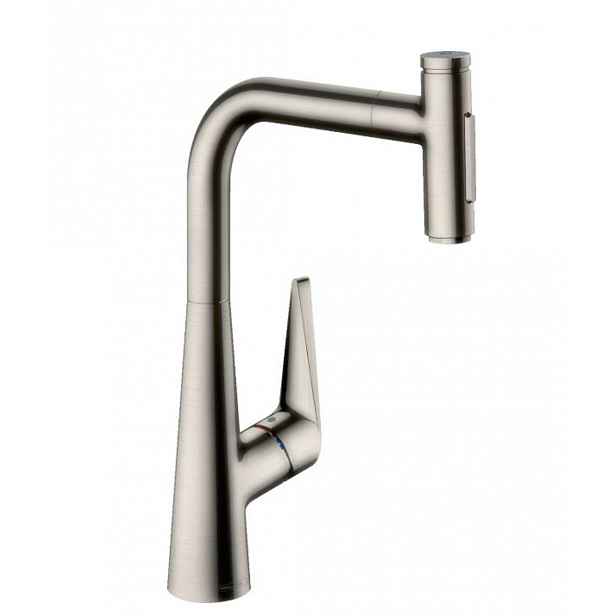 Hansgrohe Talis M51 - Dřezová baterie M5117-H300 s výsuvnou sprškou, sBOX, vzhled nerezu 73867800