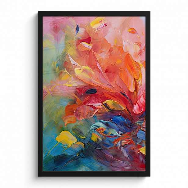 MuchoWow PLAKÁT V RÁMU Olejomalba - Umění - Abstraktní - Barevné 40x60 cm