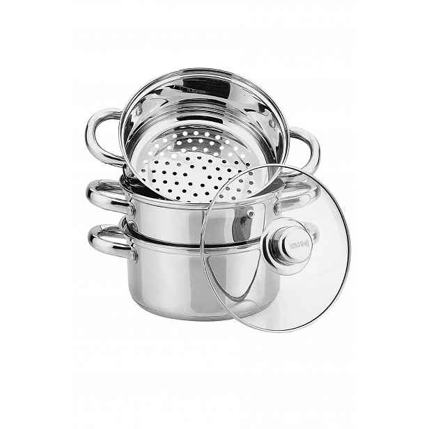 Parní hrnec Kinghoff 24 cm 2xsíto ocel