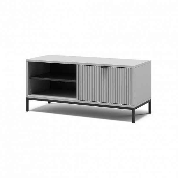 Vicco BOTNÍK S LAVICÍ Eliza Šedá 100 x 45 cm se skládacími dveřmi