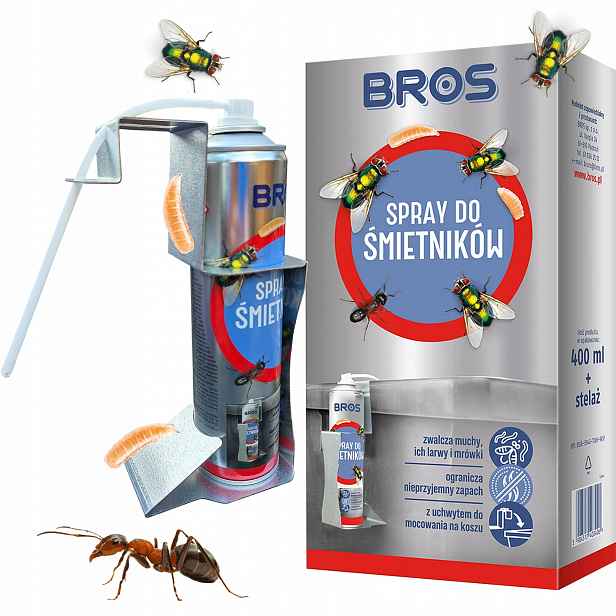 Bros – Sprej na odpadky 400 ml – Sada s držákem