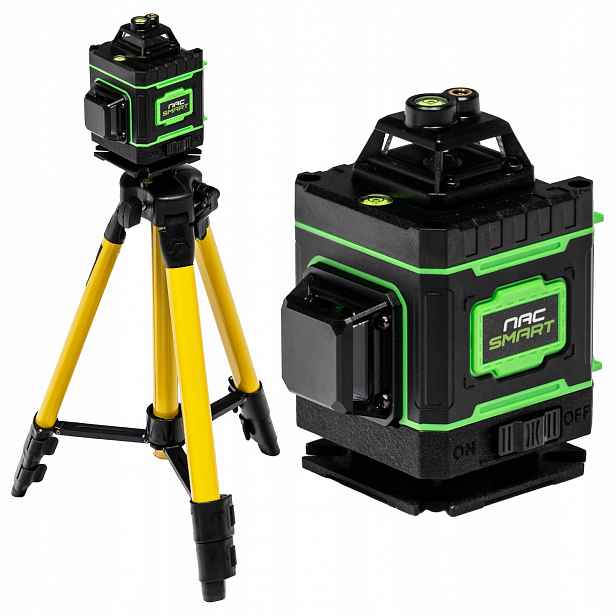 Křížový Laser, Laserová Vodováha Nac Smart 4D 16 Linií Trojnožkový Stativ