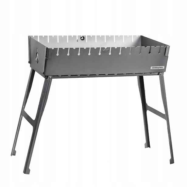Mangal Grill Kufr na 12 špízů Uhlíkový Skládací Kovový 3 mm