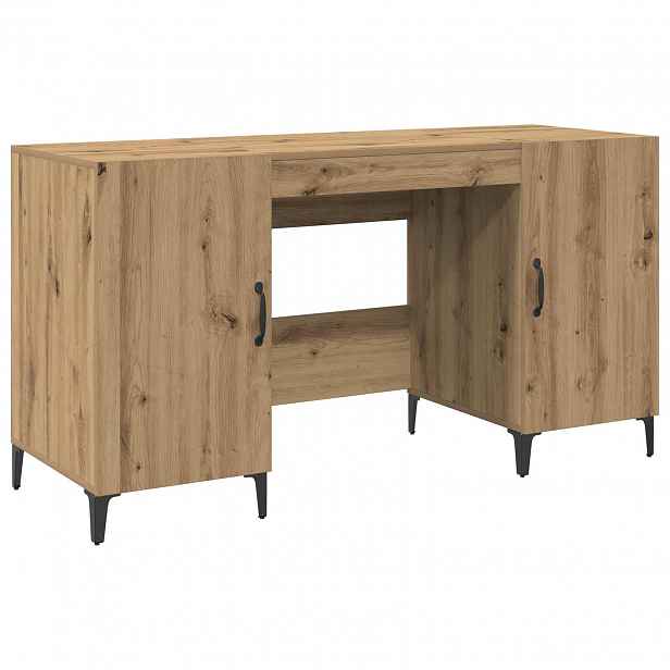 vidaXL Stůl Dub artisan 140 x 50 x 75 cm Kompozitní dřevo