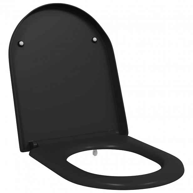 vidaXL Toaletní prkno Černá 49 x 36 x 4 cm Duroplast