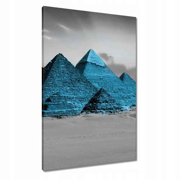 Obrazy 60x90 Modré pyramidy