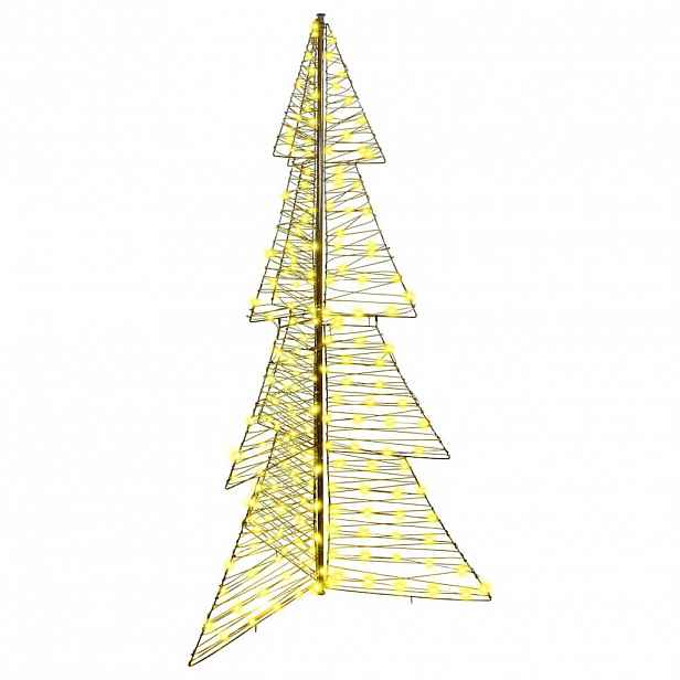 vidaXL Vánoční stromeček 240 LED Teplá bílá 180 cm Ratan