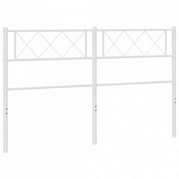 vidaXL Kovové náhradní čelo postele bílé 150 cm