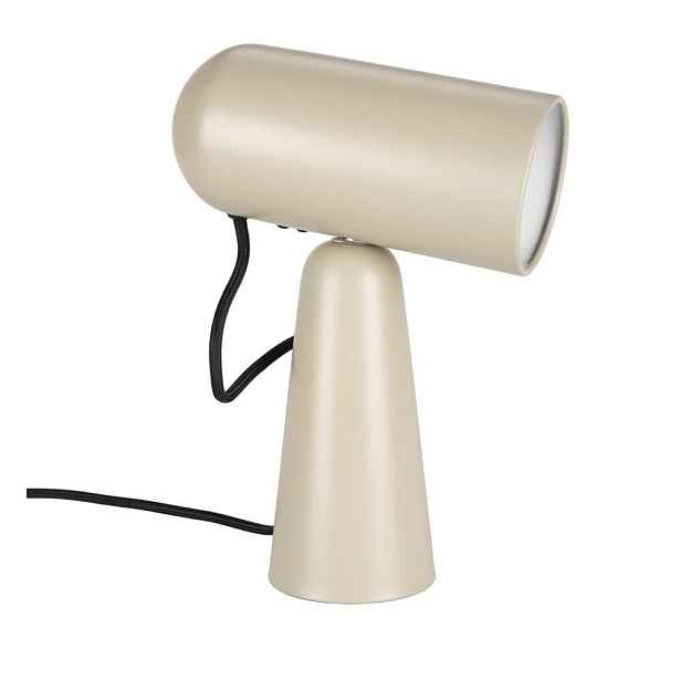 Béžová stmívatelná stolní lampa s kovovým stínidlem (výška 26 cm) Vesper – White Label