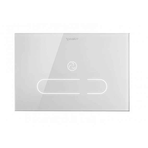 Duravit DuraSystem - Elektronické ovládání splachování, bílé sklo WD5003012000