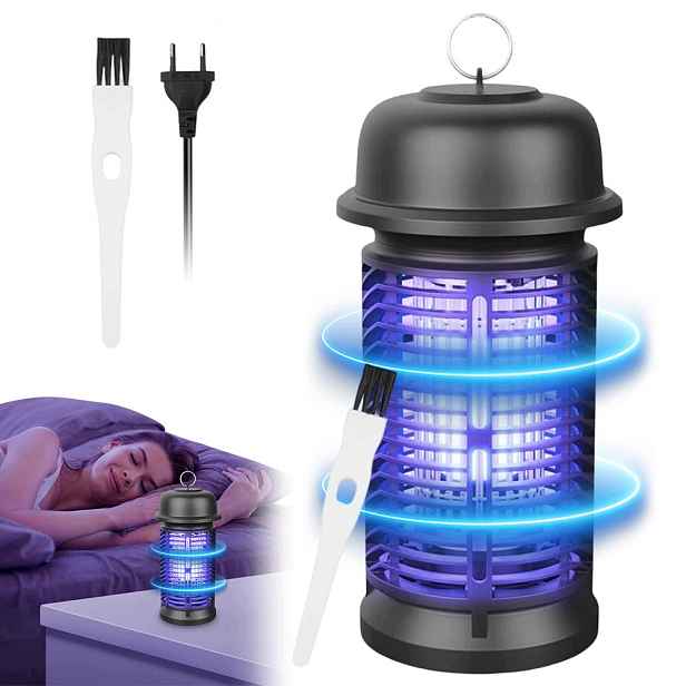 Insekticidní lampa 20W Uv 2500V černá proti komárům Muchy Dům 80 m2 Elektrická
