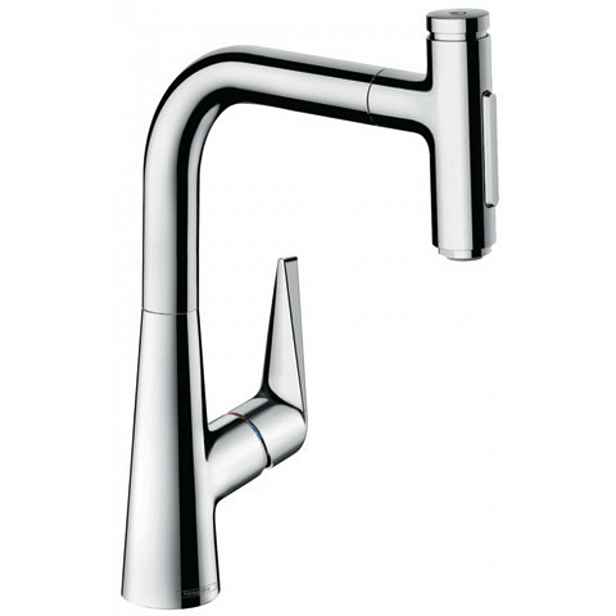 Hansgrohe Talis Select M51 - Dřezová baterie M5117-H220 s výsuvnou sprškou, sBOX, chrom 73868000