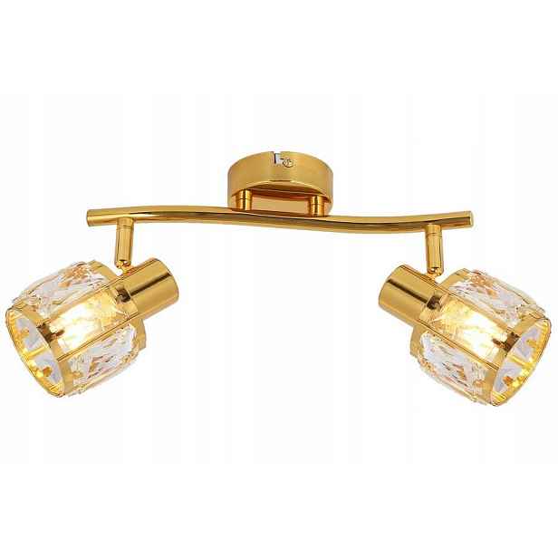 Stropní svítidlo zlaté dvojité křišťálové glamour stínidla 2 body Reality