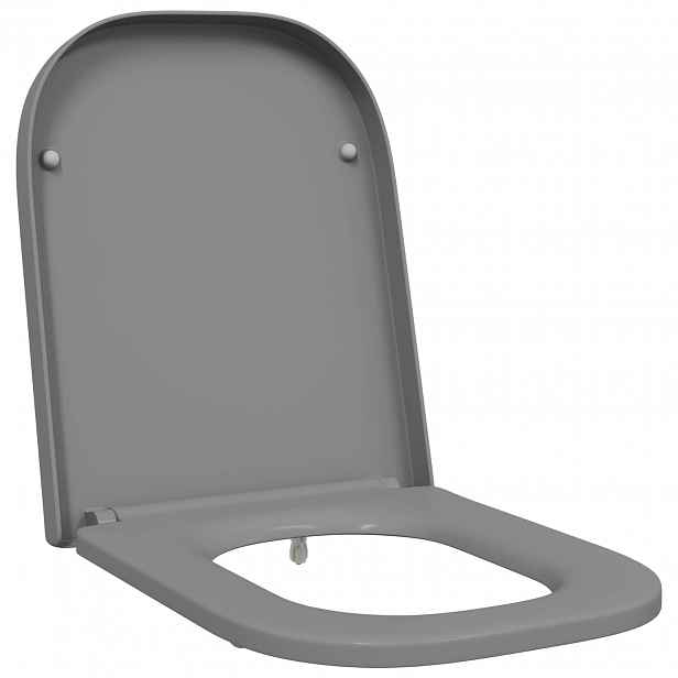 vidaXL Toaletní prkno Šedá 47,5 x 35 x 3,6 cm Duroplast
