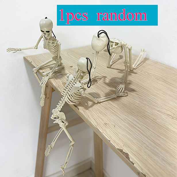 TEMU 1 ks Náhodný Styl Halloweenský Přívěsek Lebky, Připravený Zavěšení Mini Ozdoba Lebky, Vhodné pro Zahrada Trávník Zámek na Ducha Hřbitov Dekorace
