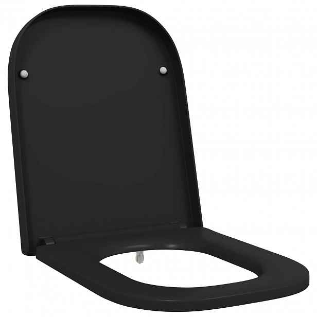 vidaXL Toaletní prkno Černá 47,5 x 35 x 3,6 cm Duroplast
