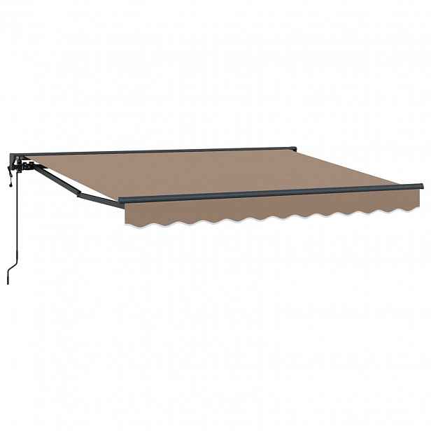 vidaXL Stahovací markýza Taupe 3,5 x 2,5 m Polyester a hliník