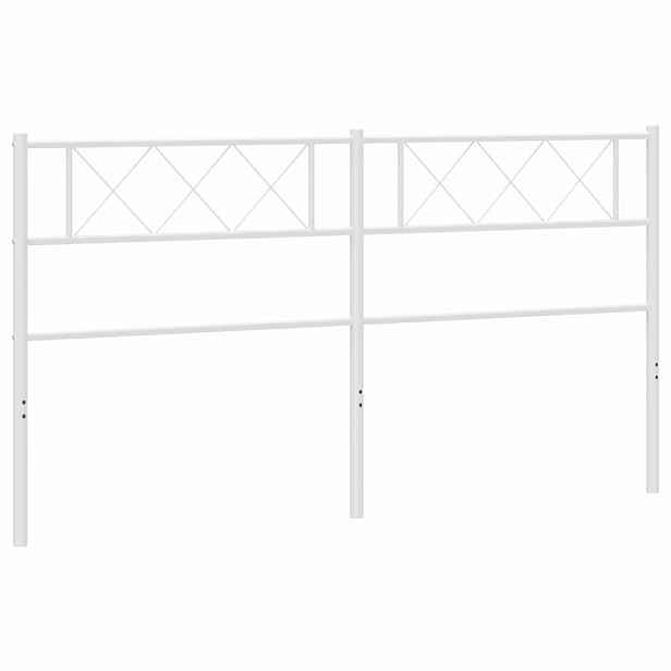 vidaXL Kovové náhradní čelo postele bílé 200 cm