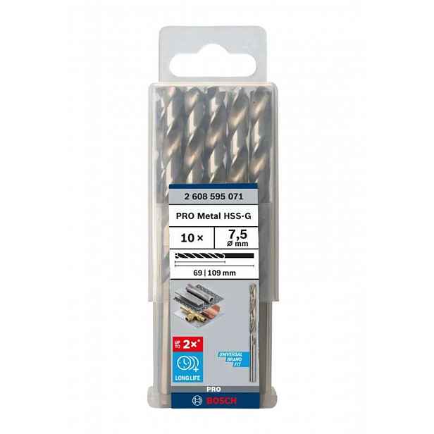 Bosch - Sada vrtáků do kovu, 7,5x109 mm, 10 ks 2608595071