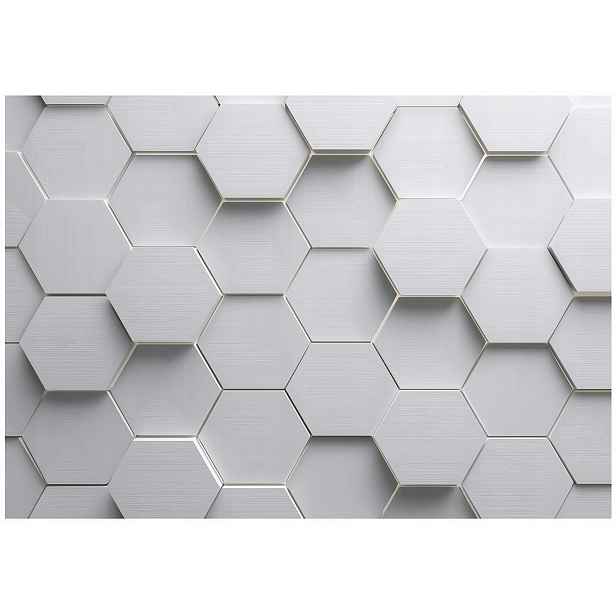 Fototapeta Pro Děti 3D Hexagony Šedá Do Dětského Pokoje 250x175