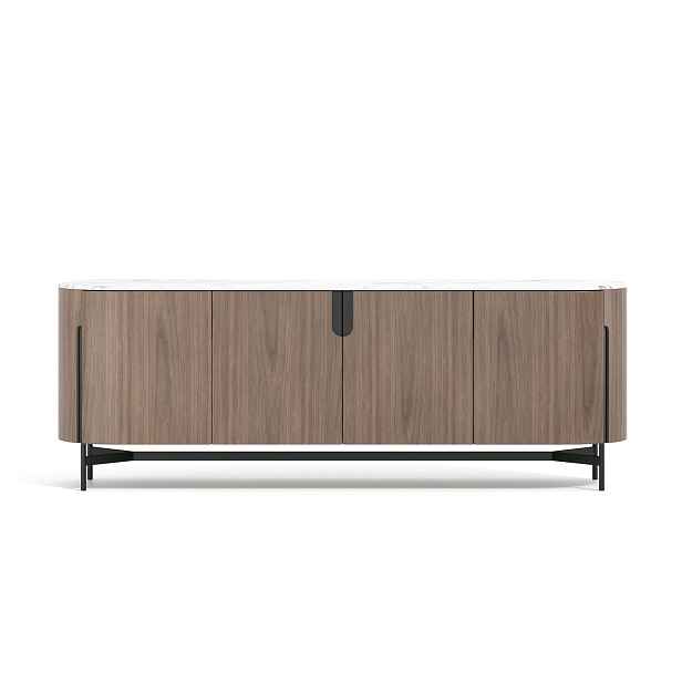 LivinHill Komoda Silario 220 cm ořech/mramor
