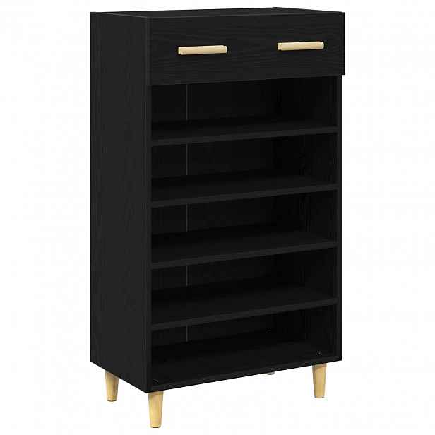 vidaXL Skříň na obuv 60 x 35 x 105 cm Kompozitní dřevo Černý dub