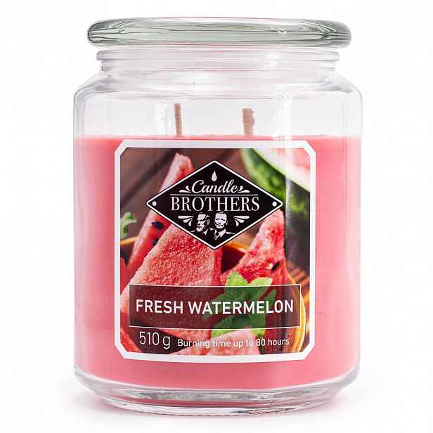 VONNÁ SVÍČKA Vícebarevná Fresh Watermelon ve skle 100 h