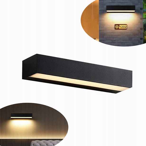 Led fasádní lampa 18W venkovní zahradní nástěnné svítidlo 30 cm