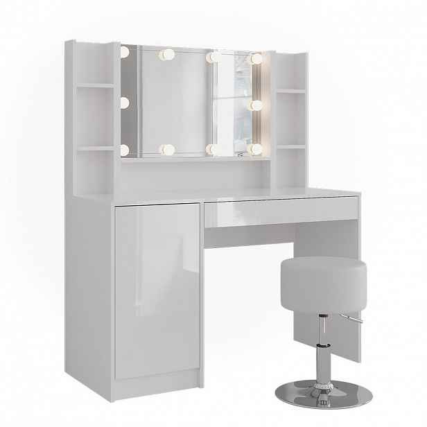 Vicco TOALETNÍ STOLEK Sherry Bílá/bílý vysoký lesk 119.8 cm 5 dílů