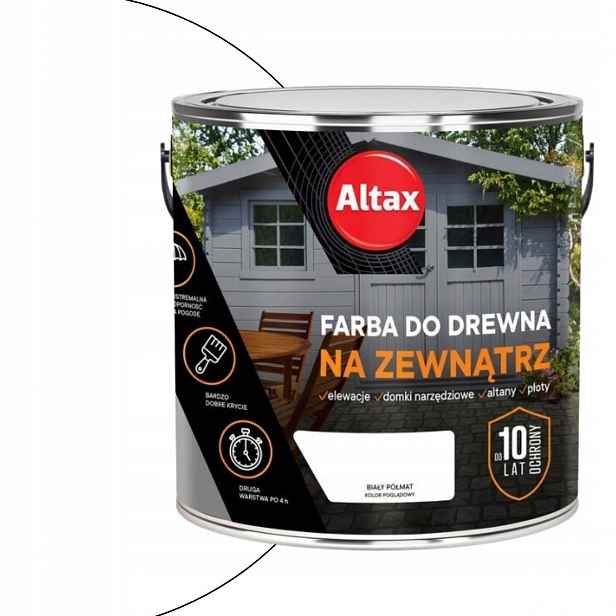 Altax Barva na dřevo Renovační 2,5L Bílá Polomatná