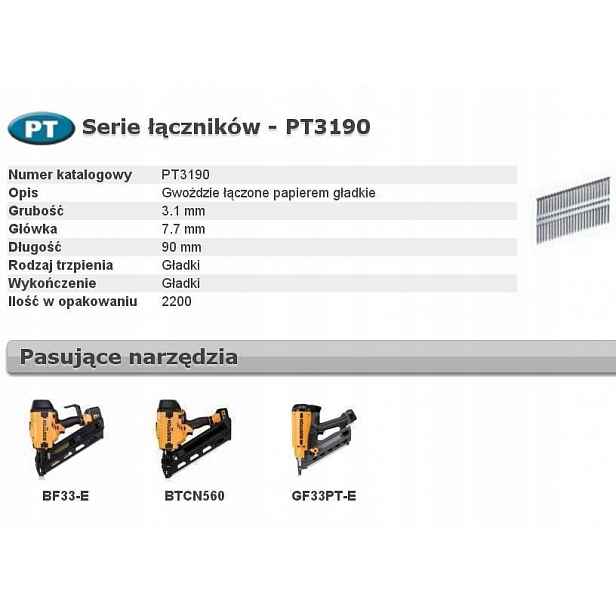 Bostitch Hřebíky Pt 33` 90mm 2.2M