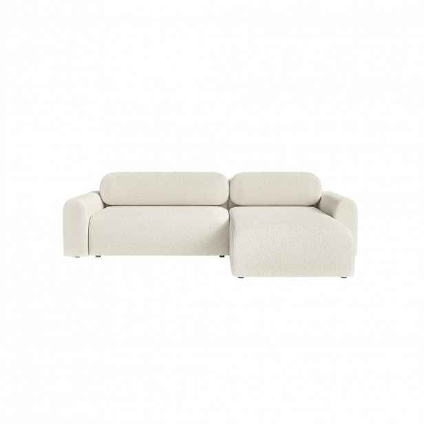Fedve ROHOVÁ SOFA LOME L s funkcí spaní, Bílá