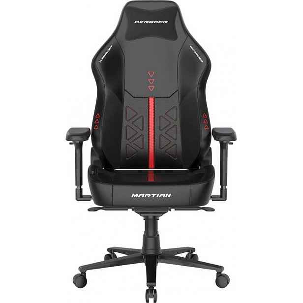 Herní židle DXRacer MARTIAN XL Triangle s elektrickým ovládáním, masáží a ventilací, černo-červená