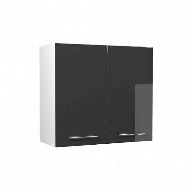 Vicco VĚŠÁK NA STĚNU Fame-Line, Antracitový vysoký lesk/Bílá, 80 cm