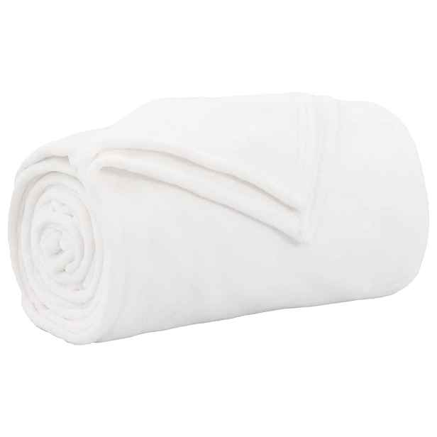 vidaXL Přehoz Bílá 240 x 270 cm 1.69 kg Fleece