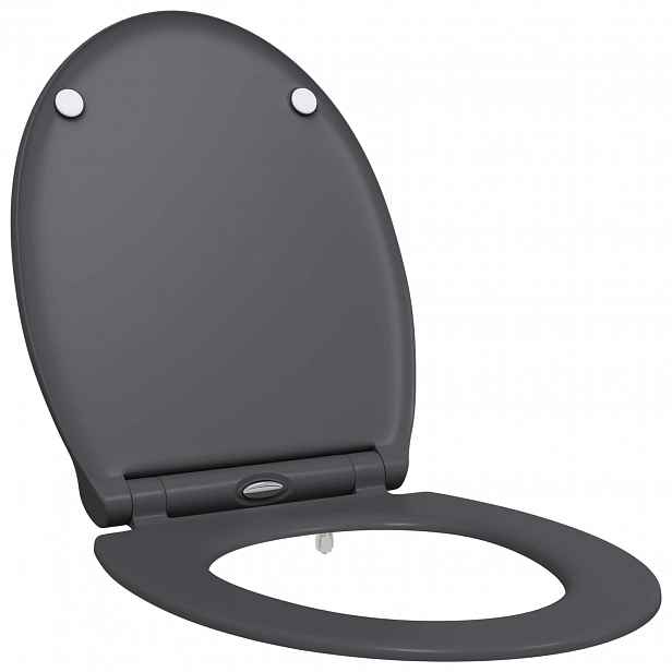 vidaXL Toaletní prkno Antracitová 45,5 x 37,5 x 3,8 cm Duroplast