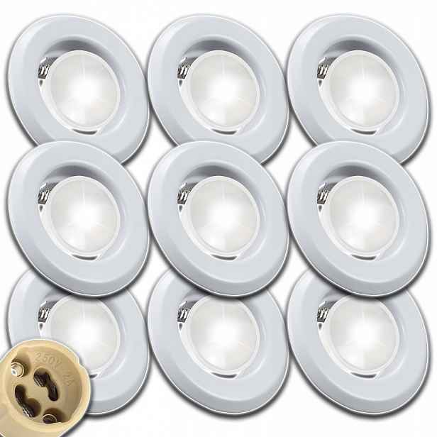 9x Halogenová Led Stropní Lampa Podomítková Žárovka GU10 1,5W Bílá