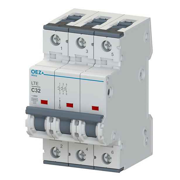 Jistič OEZ LTE-10B-3 6 kA B 10 A