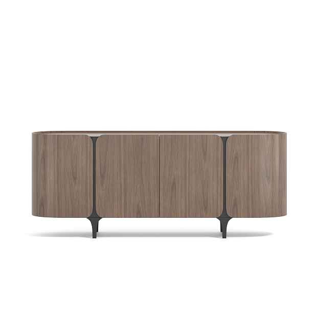 LivinHill Komoda Sileno 200 cm ořech/černá