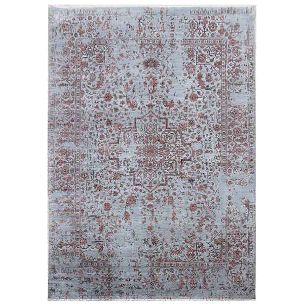 Ručně vázaný kusový koberec Diamond DC-SIRAPI Silver/copper, 160x230, červená, chodba / předsíň, Diamond Carpets India